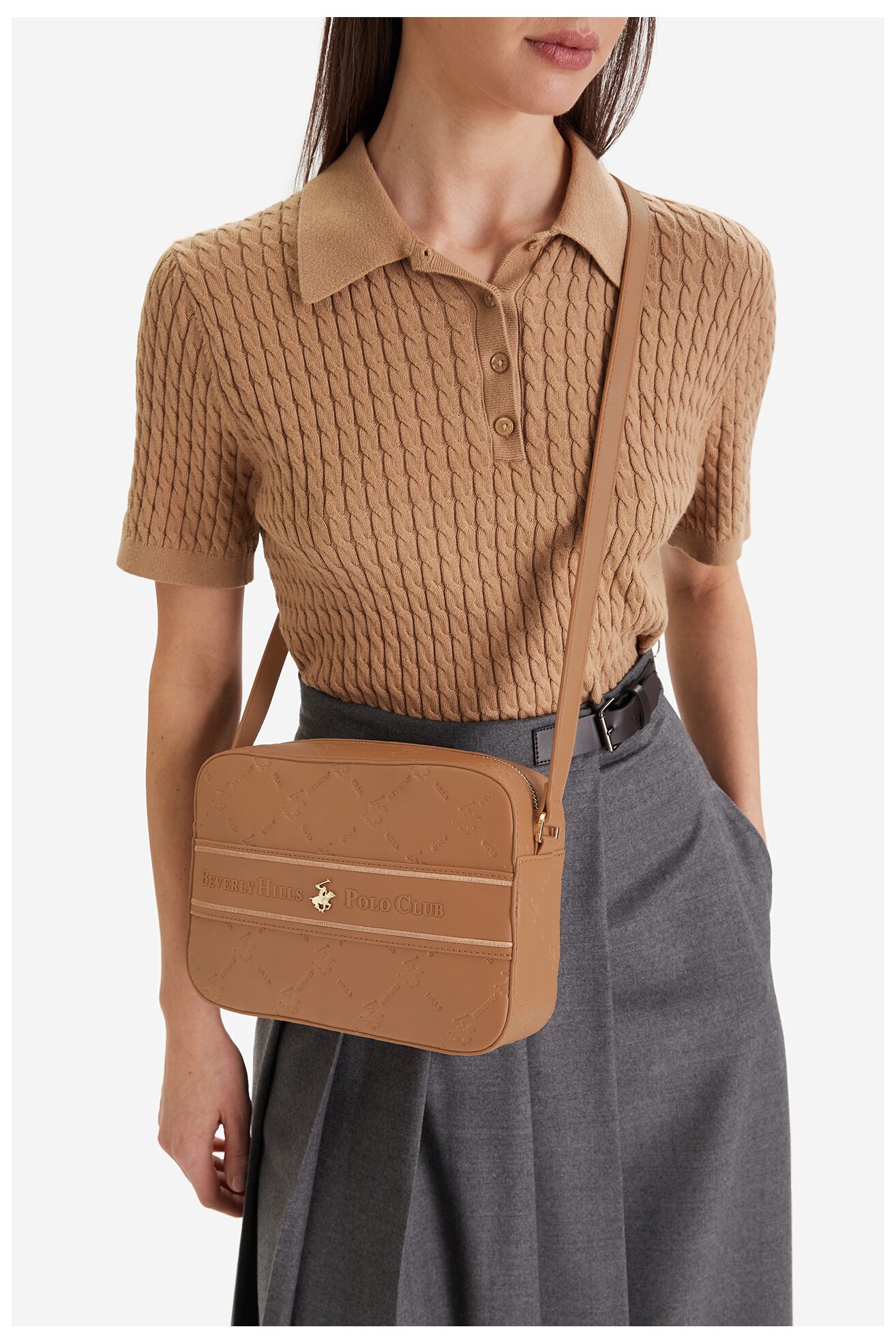 Сумка З Ремінцем Beverly Hills Polo Club EO-BHPC-L-013-09 ВЕРБЛЮЖИЙ