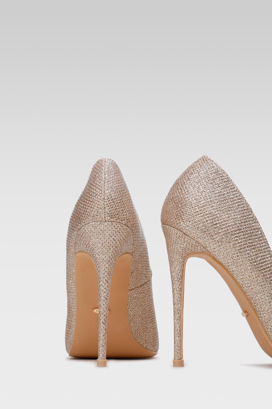 
                DeeZee - Czółenka w szpic złote - 5904248476830