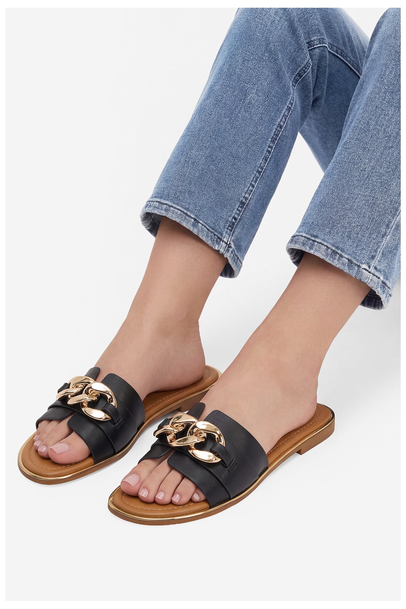 Klapki Jenny CEO-WFA2738-1 Czarny