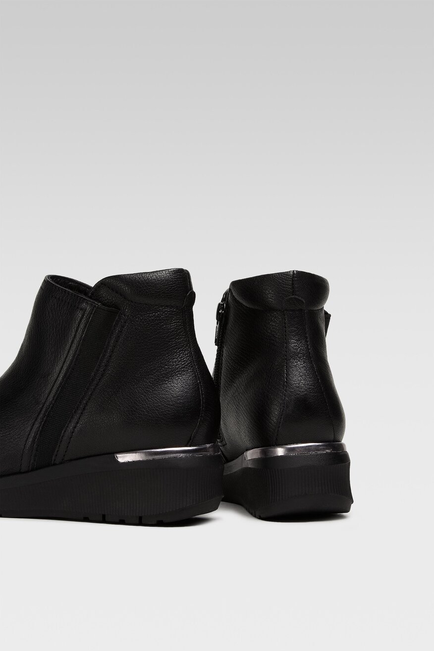 Go Soft - Skórzane botki czarne - 5904862162201