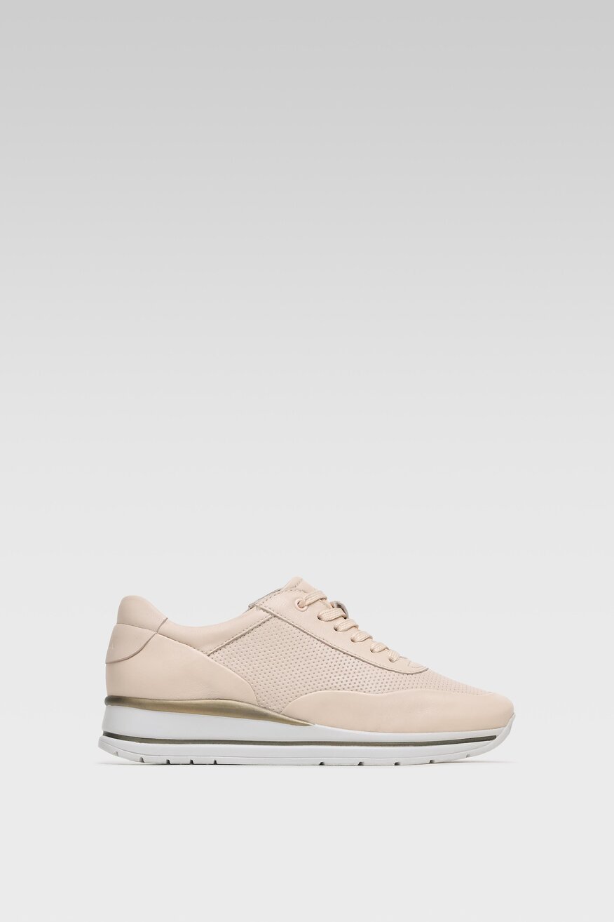 
                Lasocki - Sneakersy skórzane na koturnie - 5904862643229