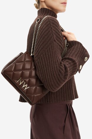 Сумка З Ремінцем NINE WEST CEO-CHARLOTTE-I-S22558 ТЕМНО-КОРИЧНЕВИЙ