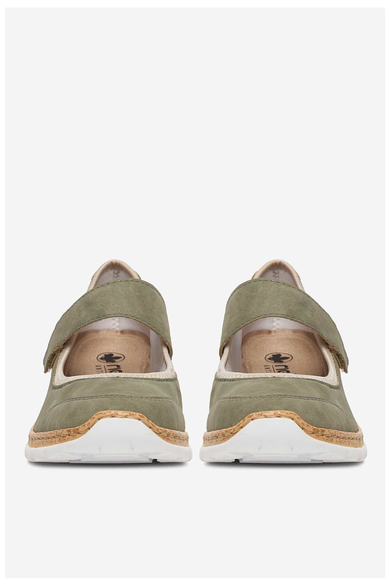 Baleriny Rieker CEO-N42B0-52 Oliwkowy jasny