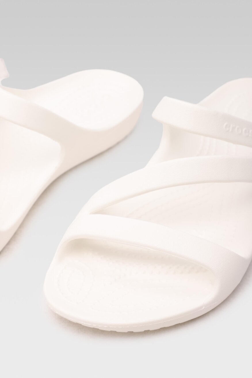 Crocs - Klapki basenowe pastelowe białe - 5903698376011