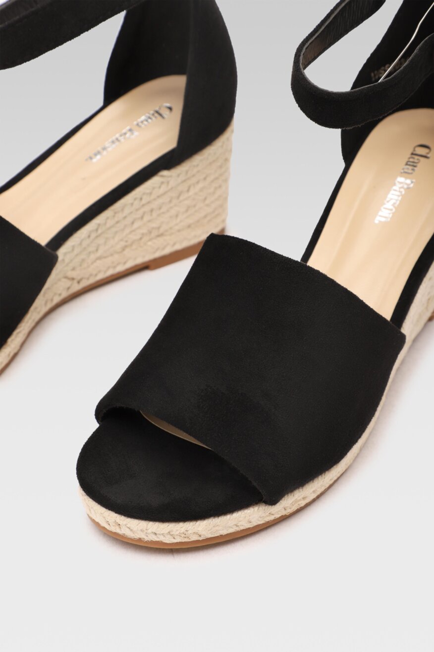 Clara Barson - Sandały na koturnie boho - 5903698674247