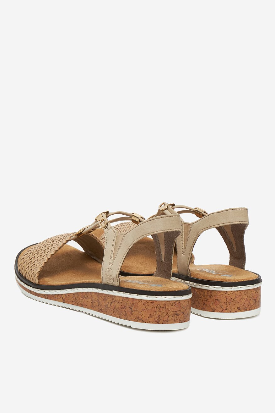 
                Rieker - Sandały na koturnie - 2230078407199