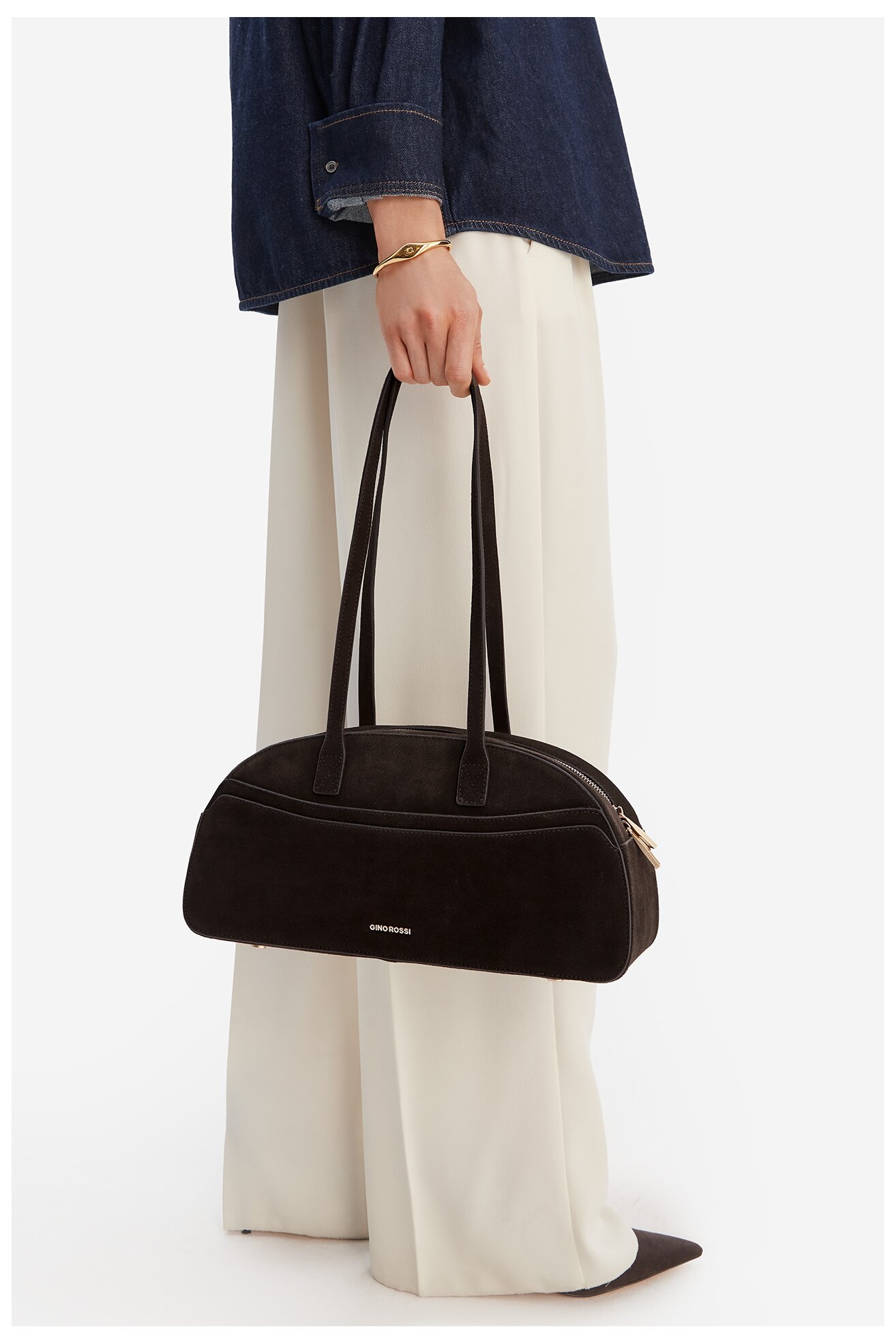 Сумка З Ремінцем Gino Rossi EO-LA224-19327-2 ТЕМНО-КОРИЧНЕВИЙ