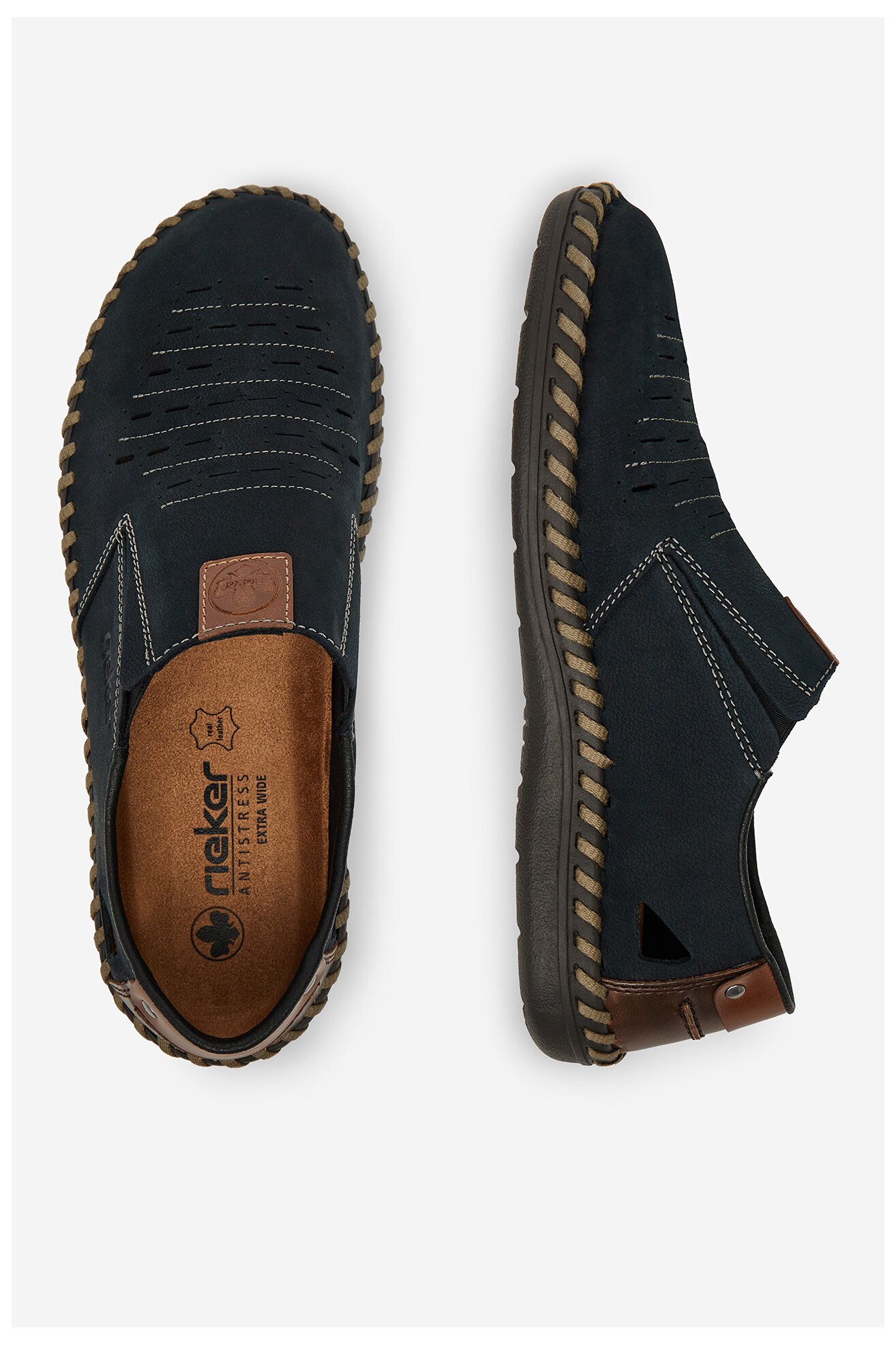 Polobotka Rieker B2457-14 TMAVĚ MODRÁ