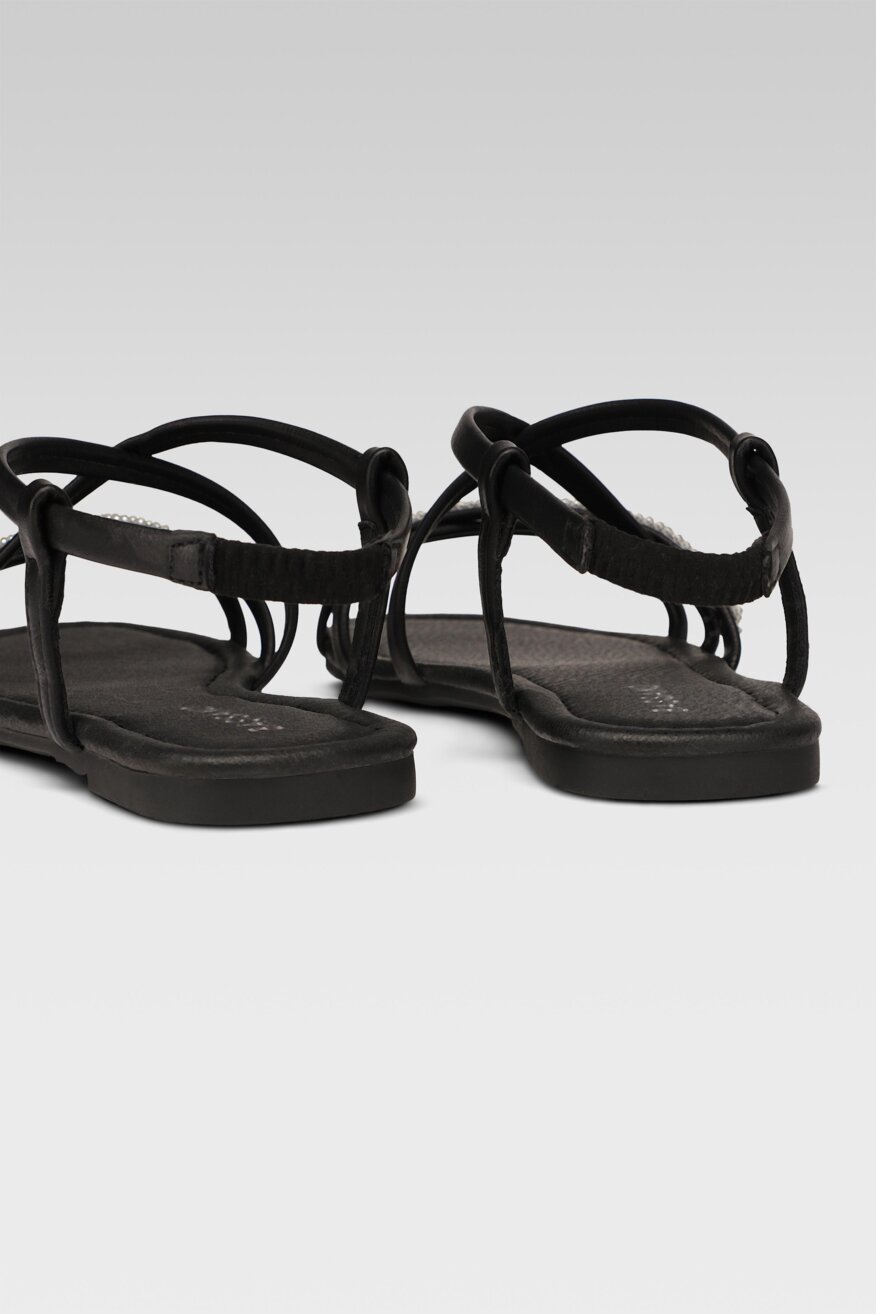 
                Bassano - Sandały z aplikacją czarne - 5903698650241