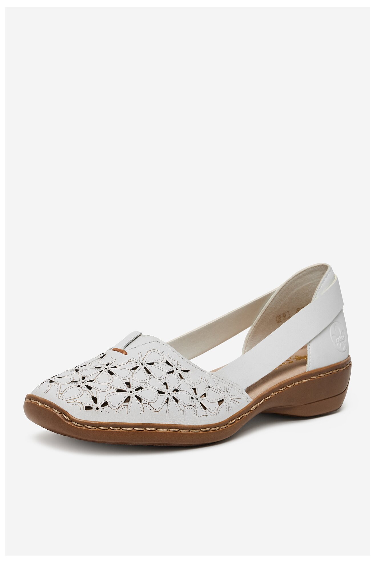 Baleriny Rieker 41356-80 Biały