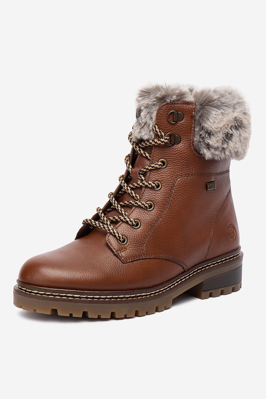 Remonte - Trzewiki skórzane ocieplane - 2230085547420