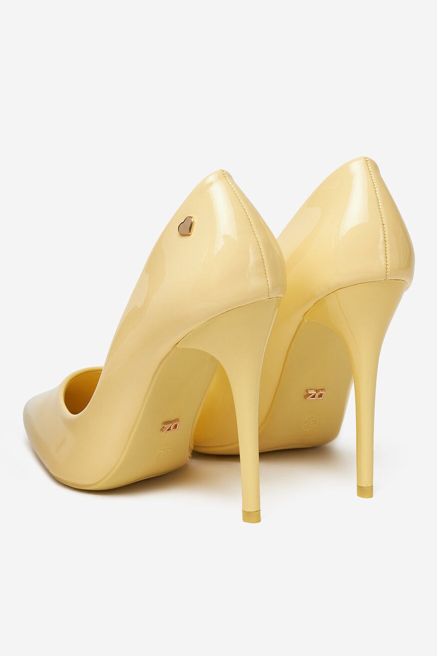 Pantofi cu toc DeeZee GALBEN - 5906751091401