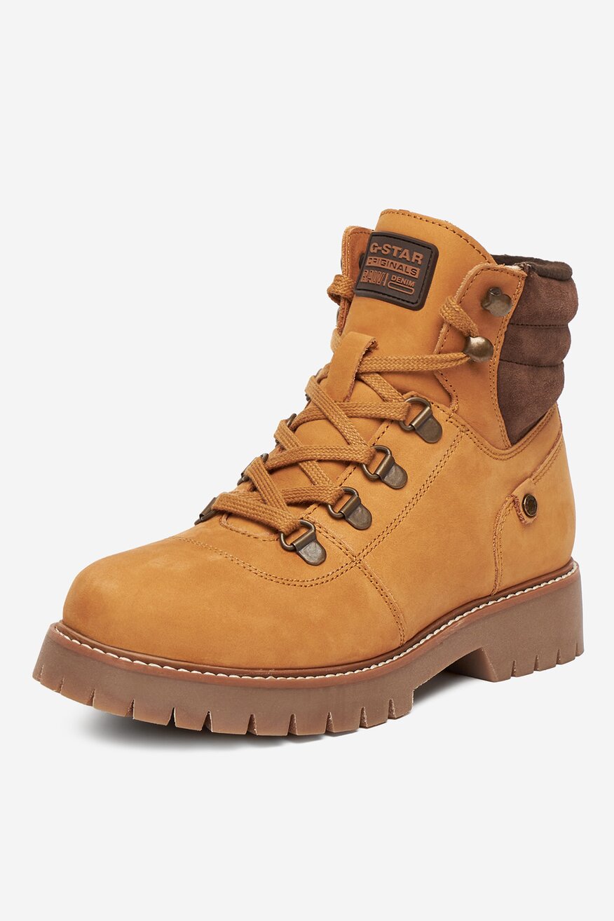 G-STAR RAW - Skórzane trzewiki z suwakiem - 5906751412435