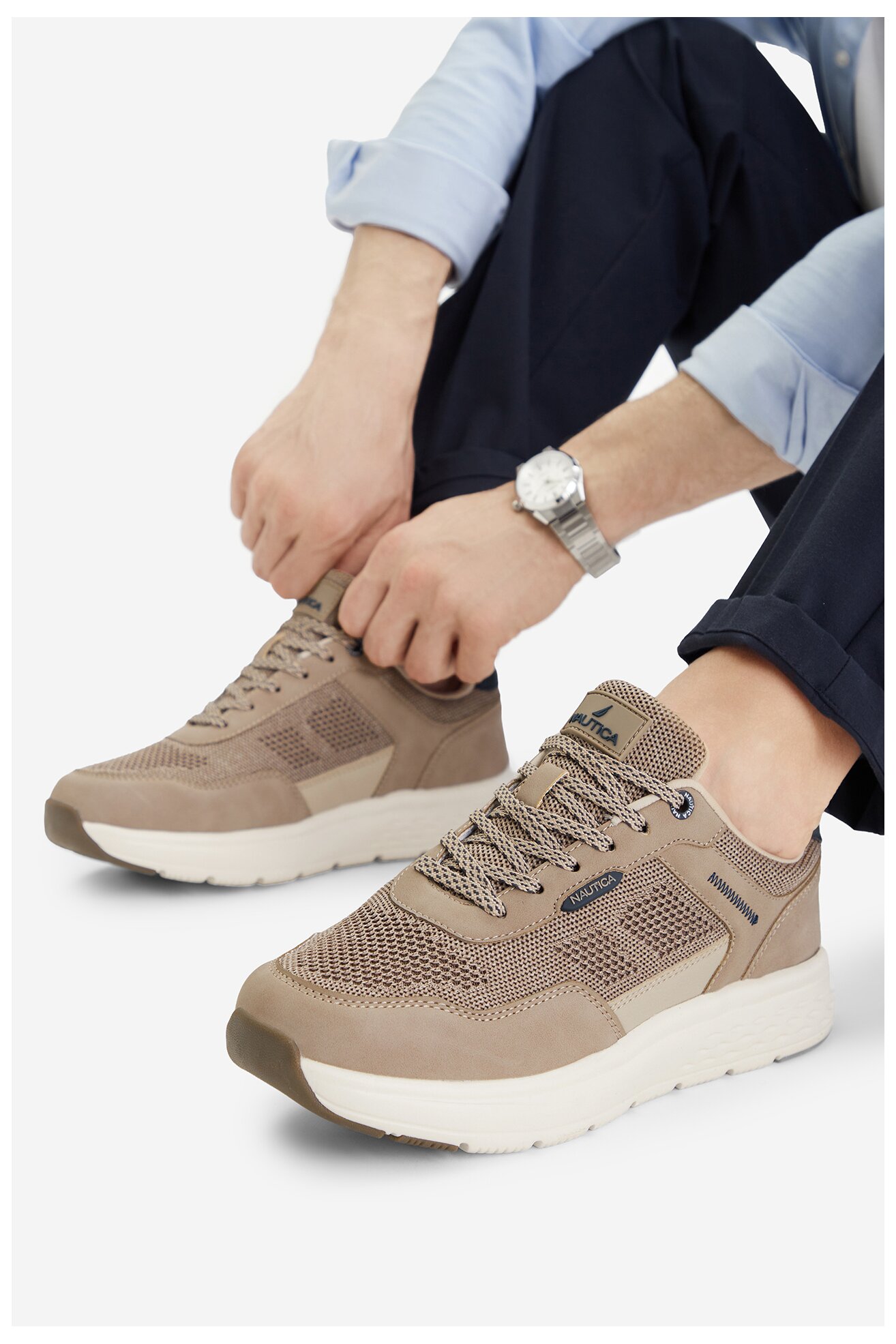 Sneakers NAUTICA CWBEO-BASILIO-02 Beżowy ciemny