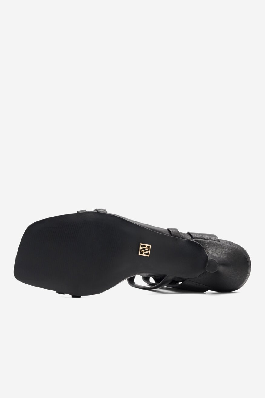 Gino Rossi - Skórzane sandały czarne - 5904862814414