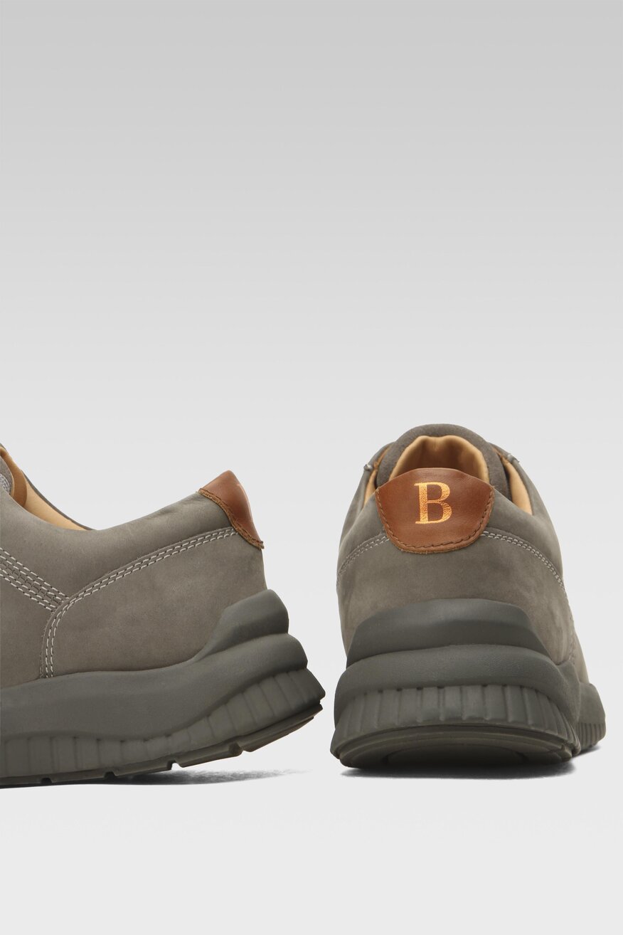 
                Badura - Skórzane półbuty szare - 5904248759421