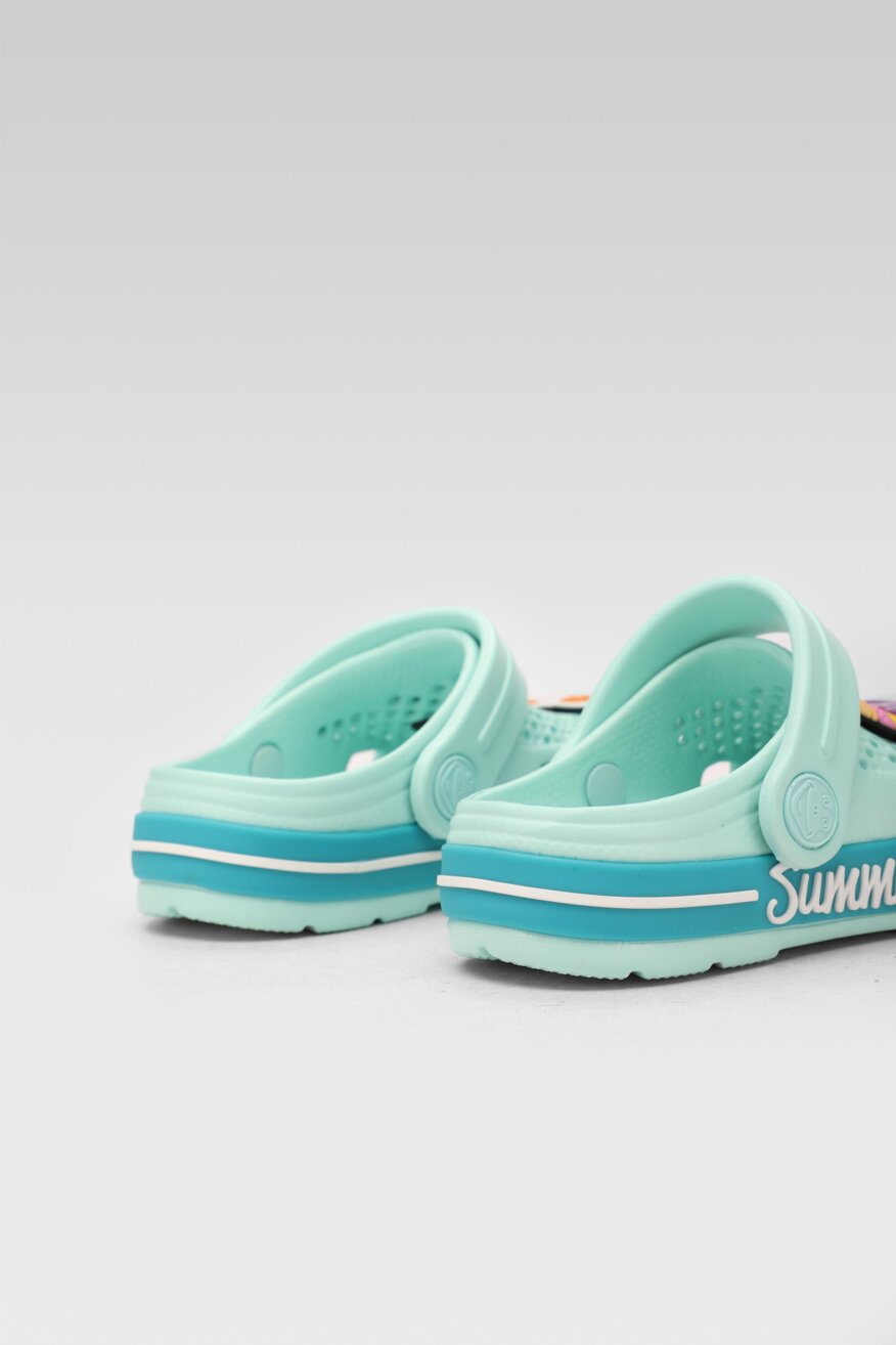 
                Coqui - Klapki basenowe z aplikacją zielone - 5903698545868