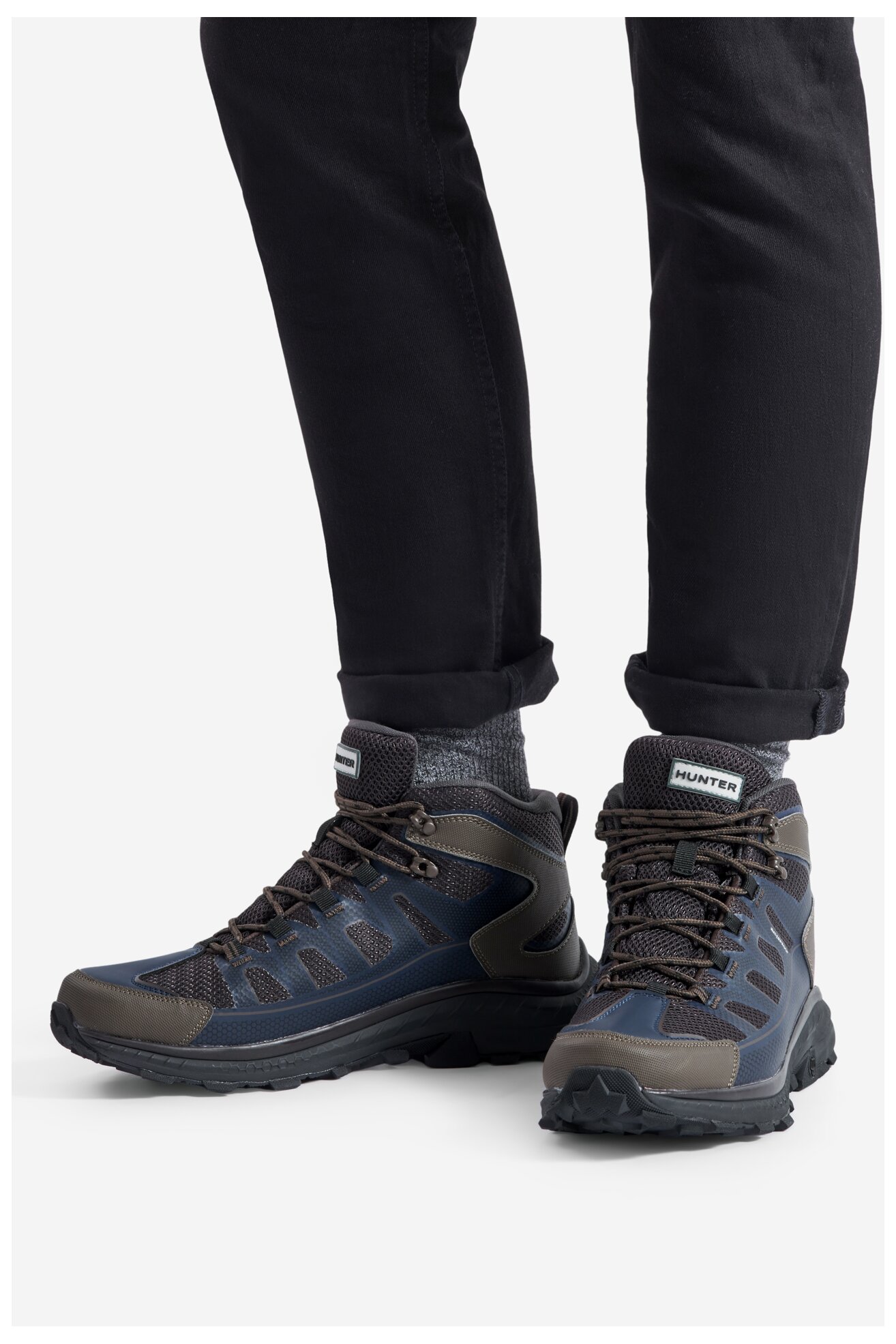 Túracipő HUNTER PEAK RT MID WP SÖTÉTKÉK