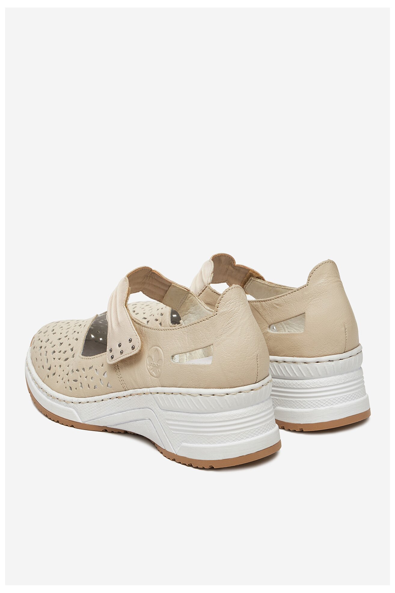 Baleriny Rieker N4382-60 Beżowy jasny