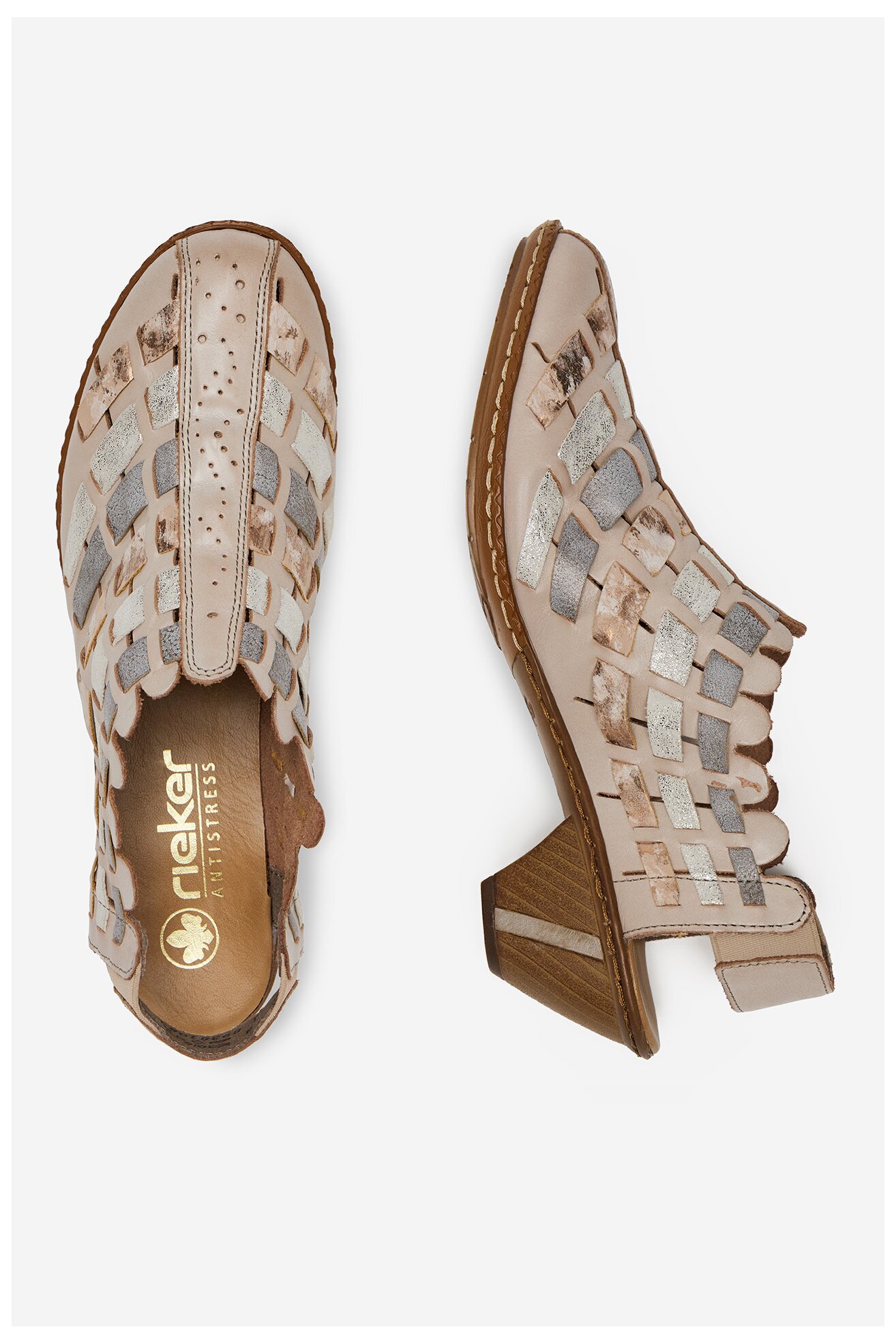 Елегантни обувки Rieker 46778-64 ТЪМНОБЕЖОВ