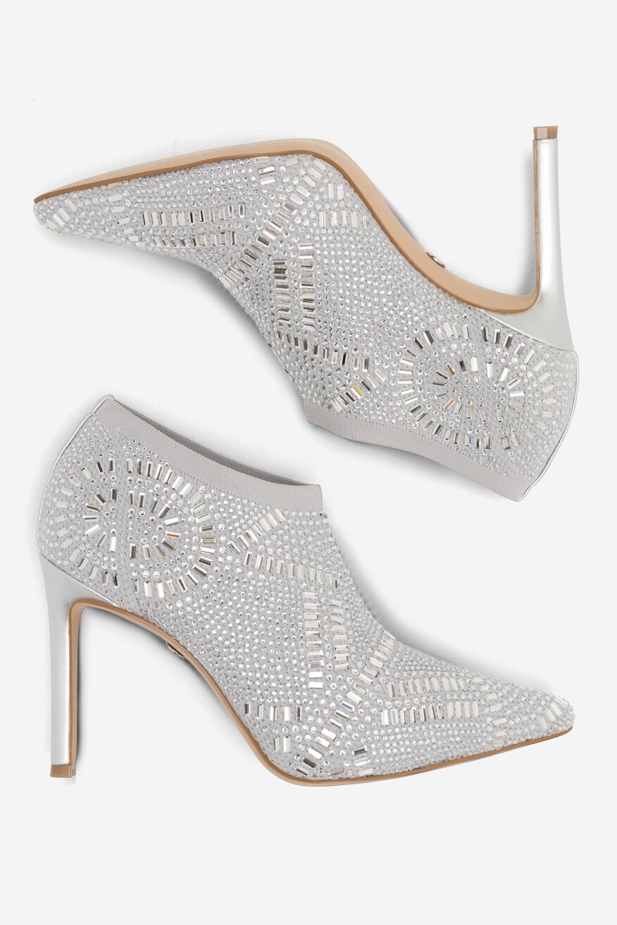 Kotníková obuv NINE WEST STŘÍBRNÁ - 5905588144564