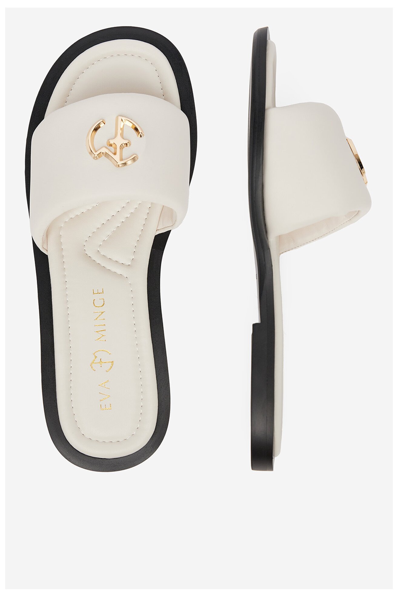 Șlapi EVA MINGE POPPY-LT102-13 ALB