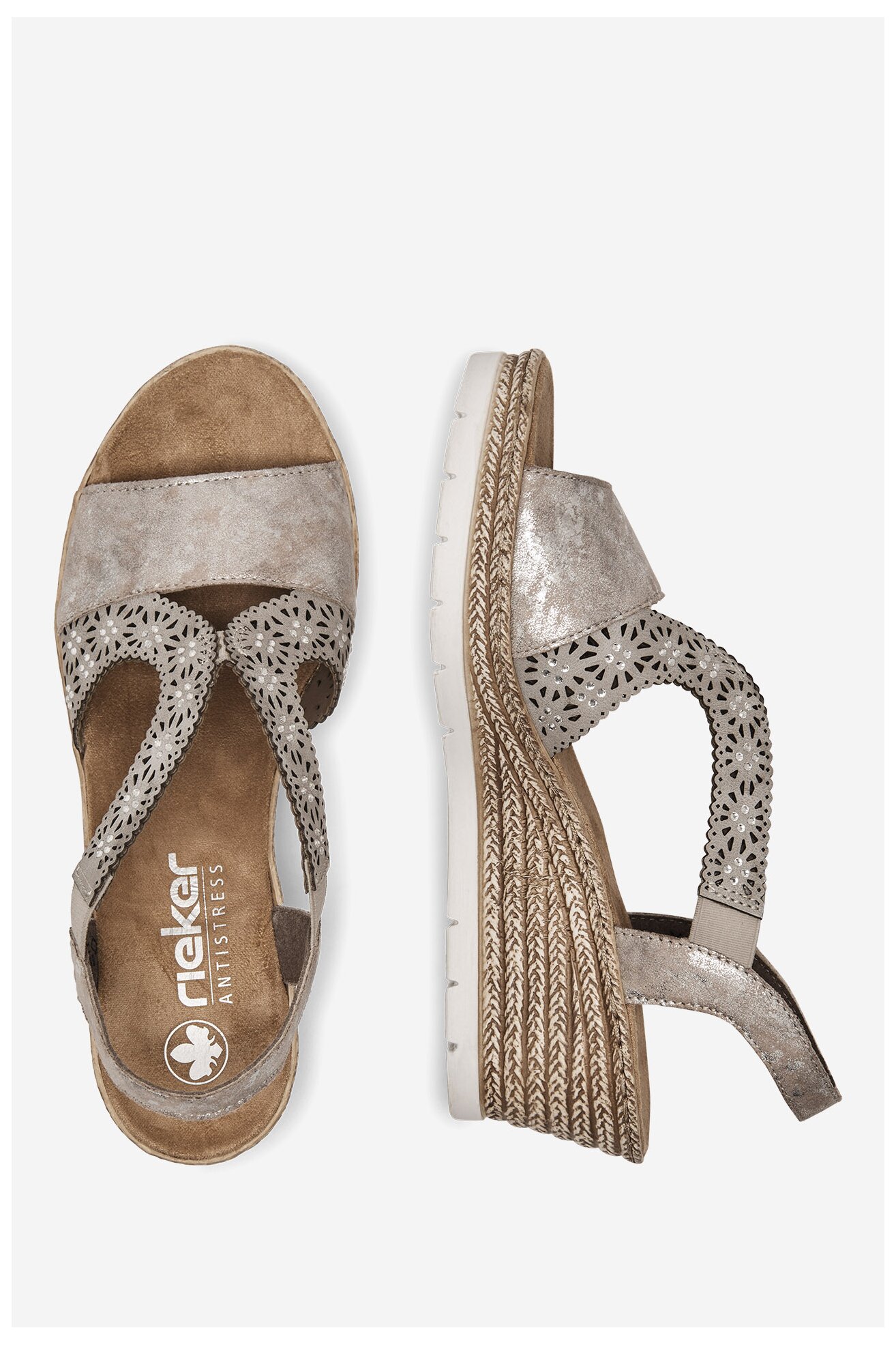 Szandál Rieker 61916-91 EZÜST