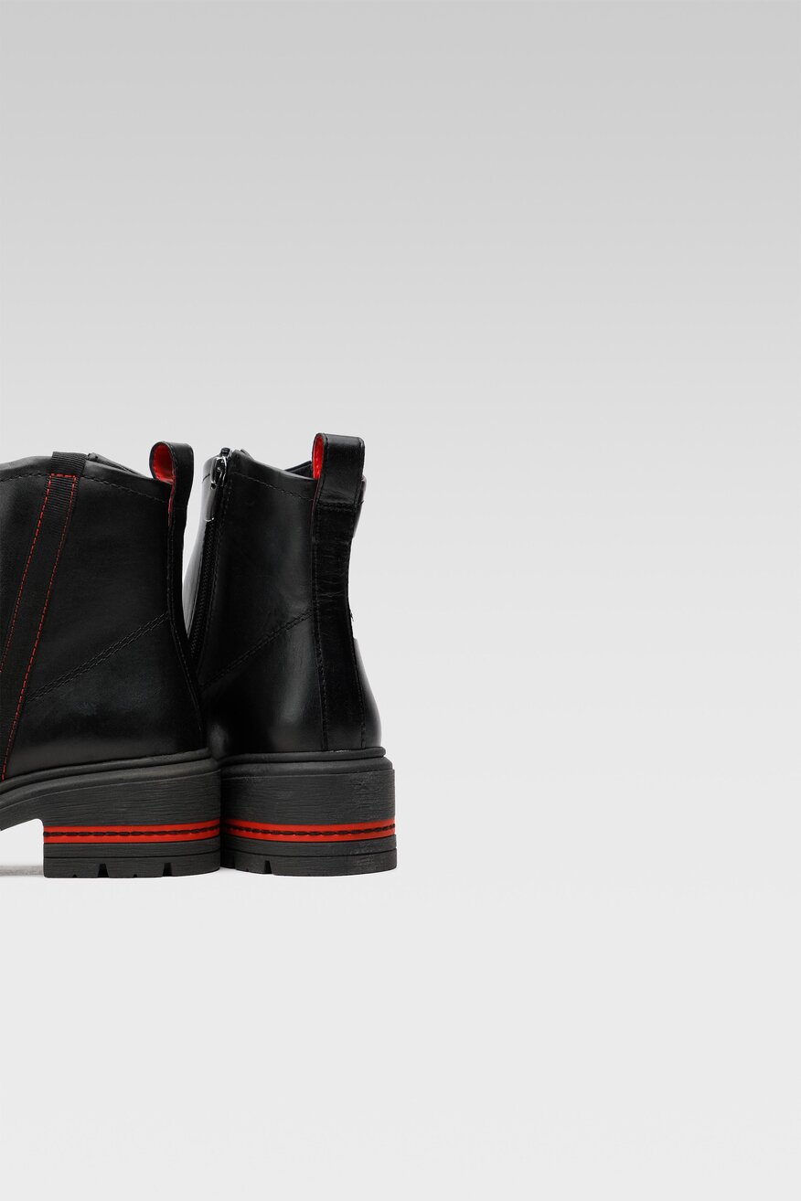 
                Lasocki - Skórzane botki czarne - 5904862196947