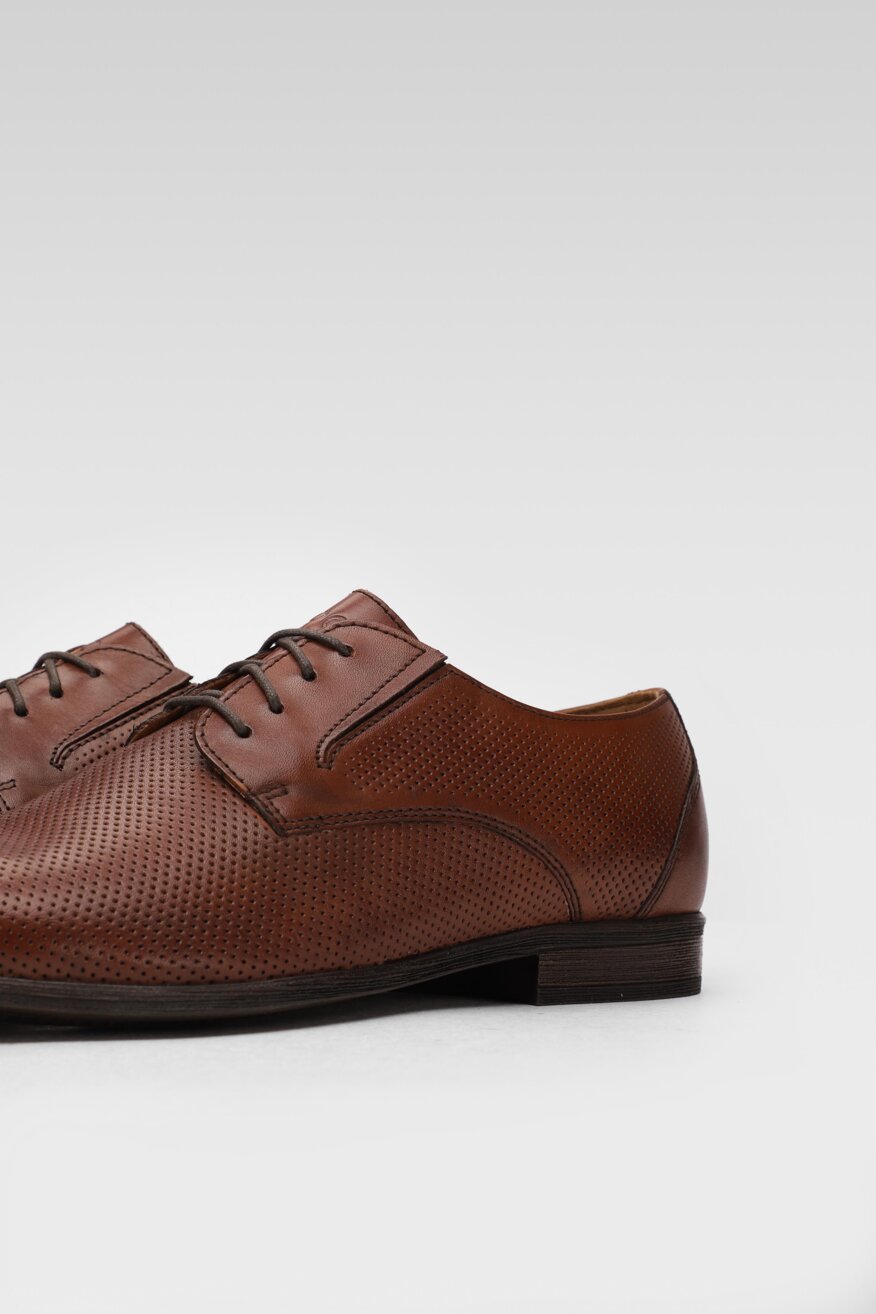 
                Lasocki for men - Skórzane półbuty brązowe - 5903698247311