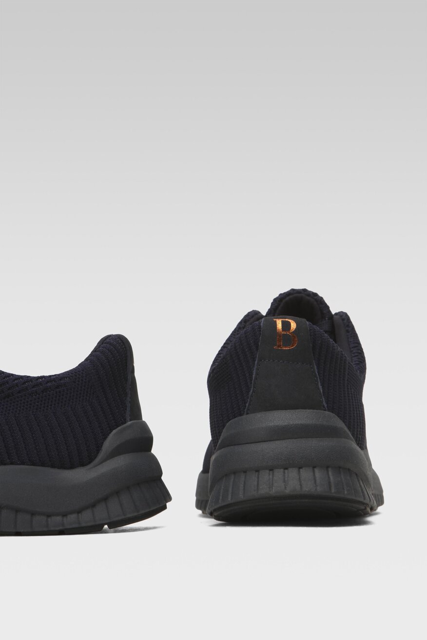 Badura - Sneakersy granatowe sznurowane - 5904248759704