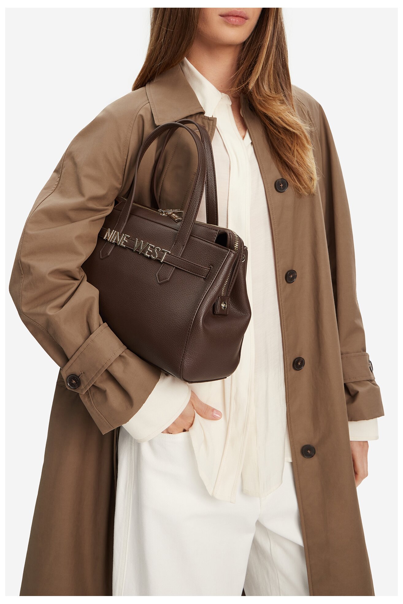 Geantă de mână NINE WEST EO-MANHATTAN-MUSE-II-LX10197 MARO