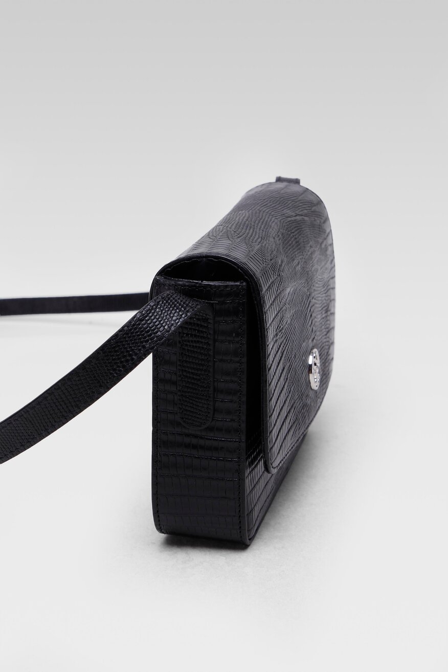 
                Lasocki - Torebka mini skórzana czarna - 5904248429034