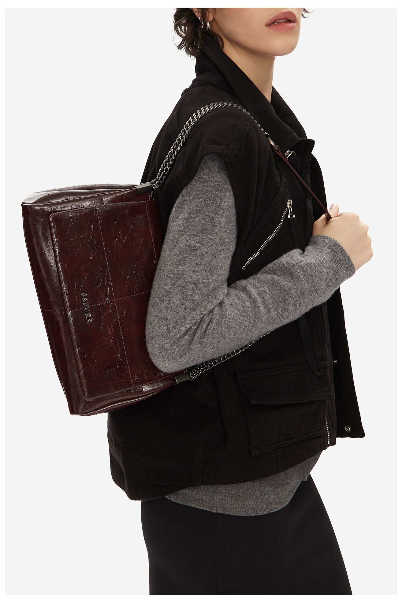 Kézitáska Badura C-AILA-LDA7951 BORDÓ