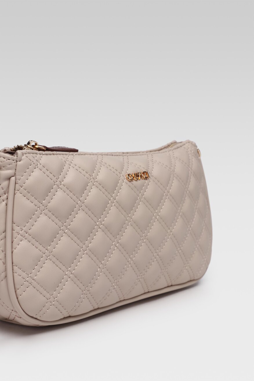 
                Quazi - Torebka pikowana beżowa - 5903698553375