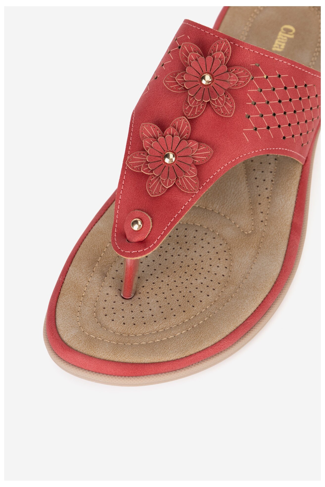 Klapki Clara Barson WYL0510-26 Czerwony