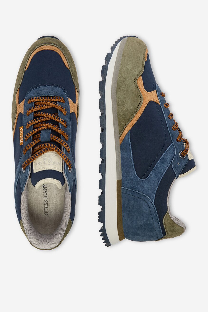 
                GUESS JEANS - Sneakersy skórzane - 5906751958155