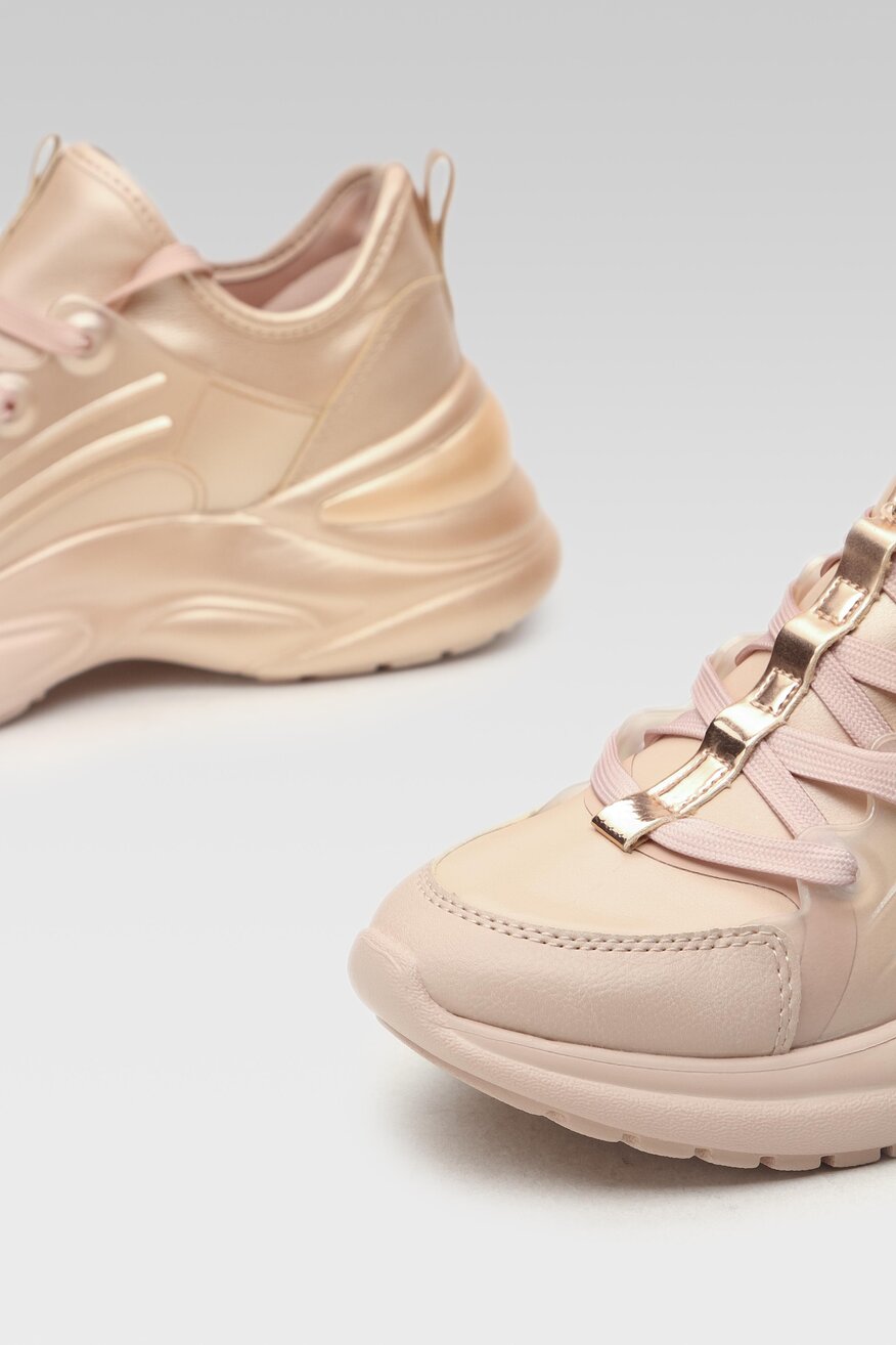 
                Aldo - Półbuty złote sznurowane - 5904248331535