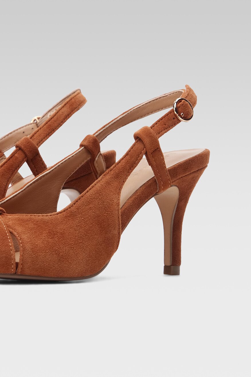 Lasocki - Sandały skórzane na szpilce - 5904248547776