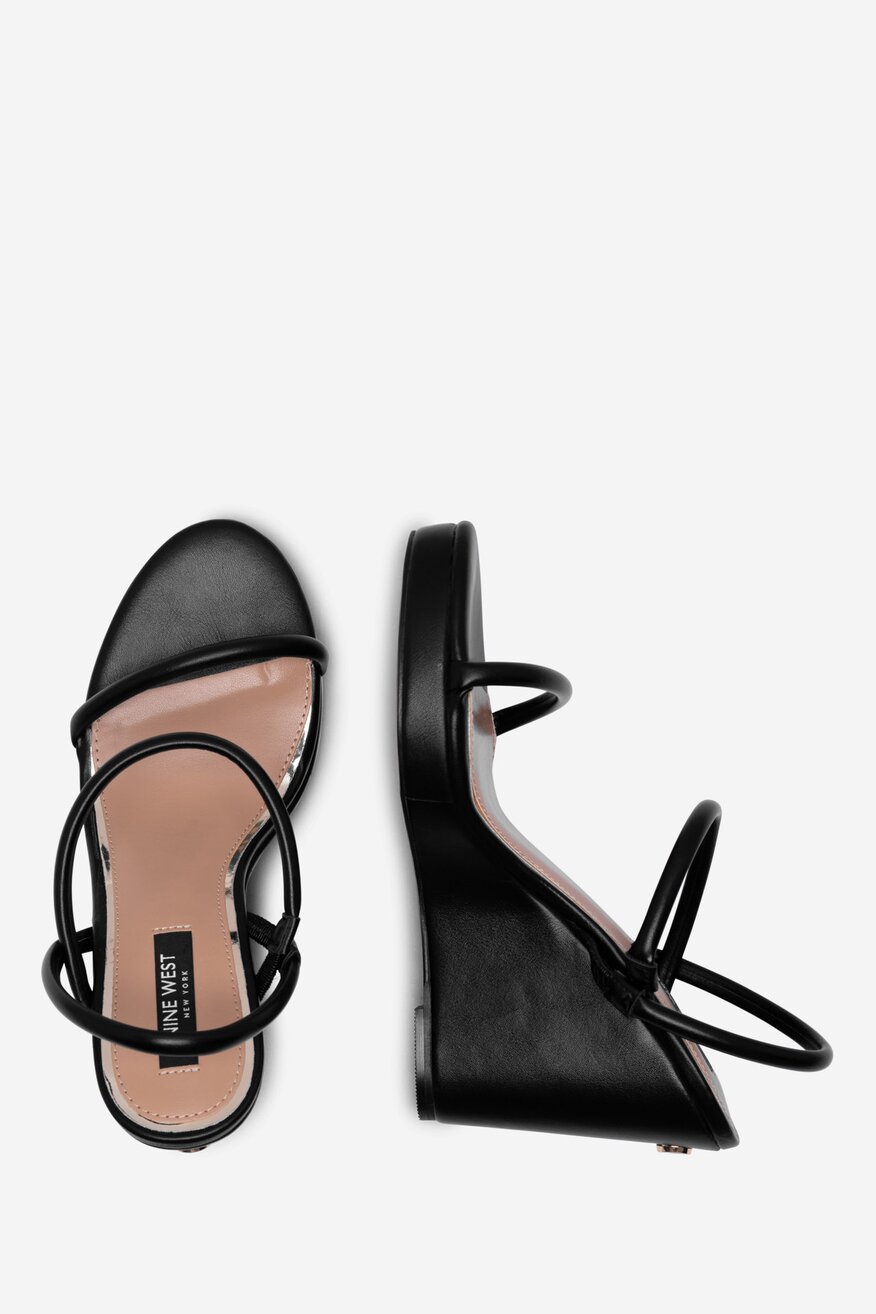 NINE WEST - Sandały na koturnie - 5905588559993