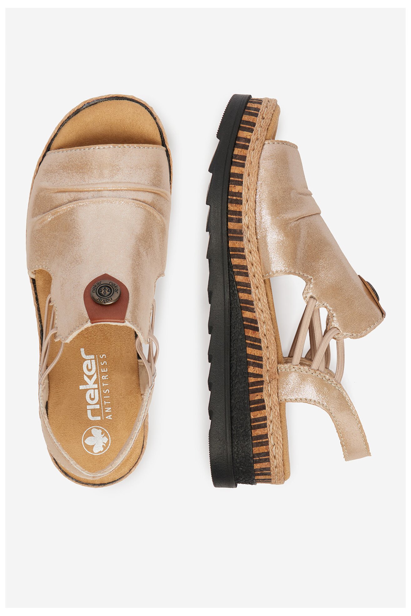 Sandały Rieker CEO-V7972-60 Złoty