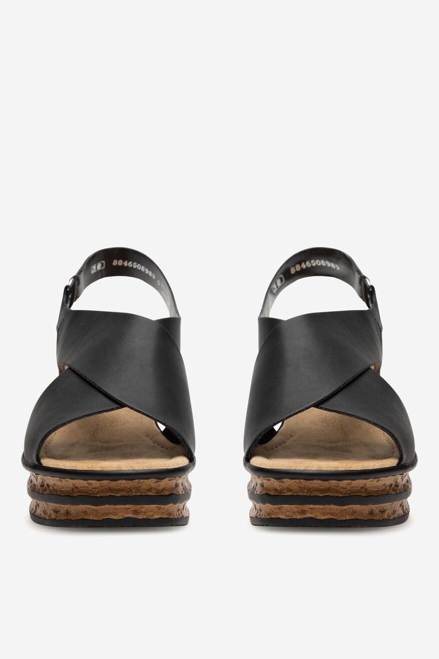 
                Rieker - Sandały na koturnie - 2230056170541