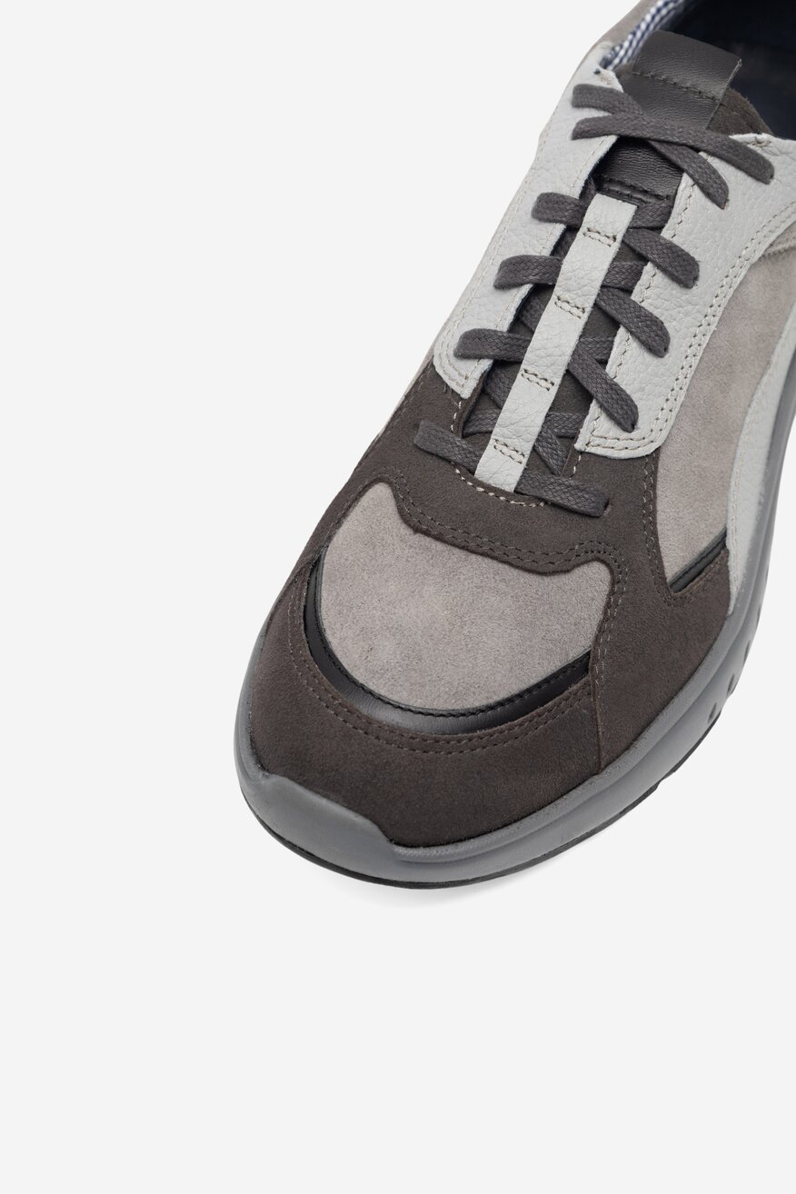 Lasocki - Skórzane półbuty szare - 5904862760506