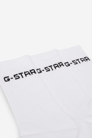Шкарпетка G-STAR RAW AS_G_STAR_001W_SS25 (3-PACK) БІЛИЙ