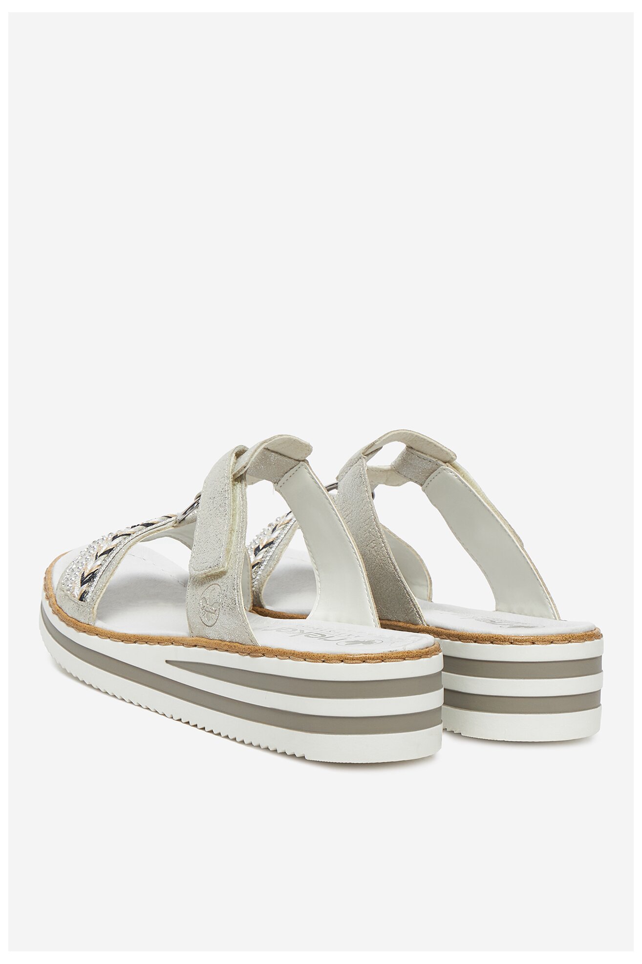 Șlapi Rieker V02M6-40 ARGINTIU