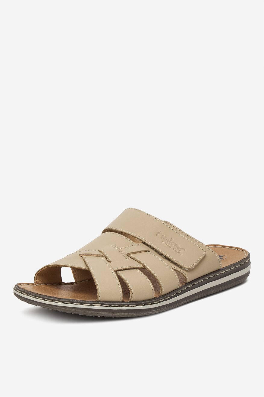 Rieker - Klapki skórzane - 5906751771266