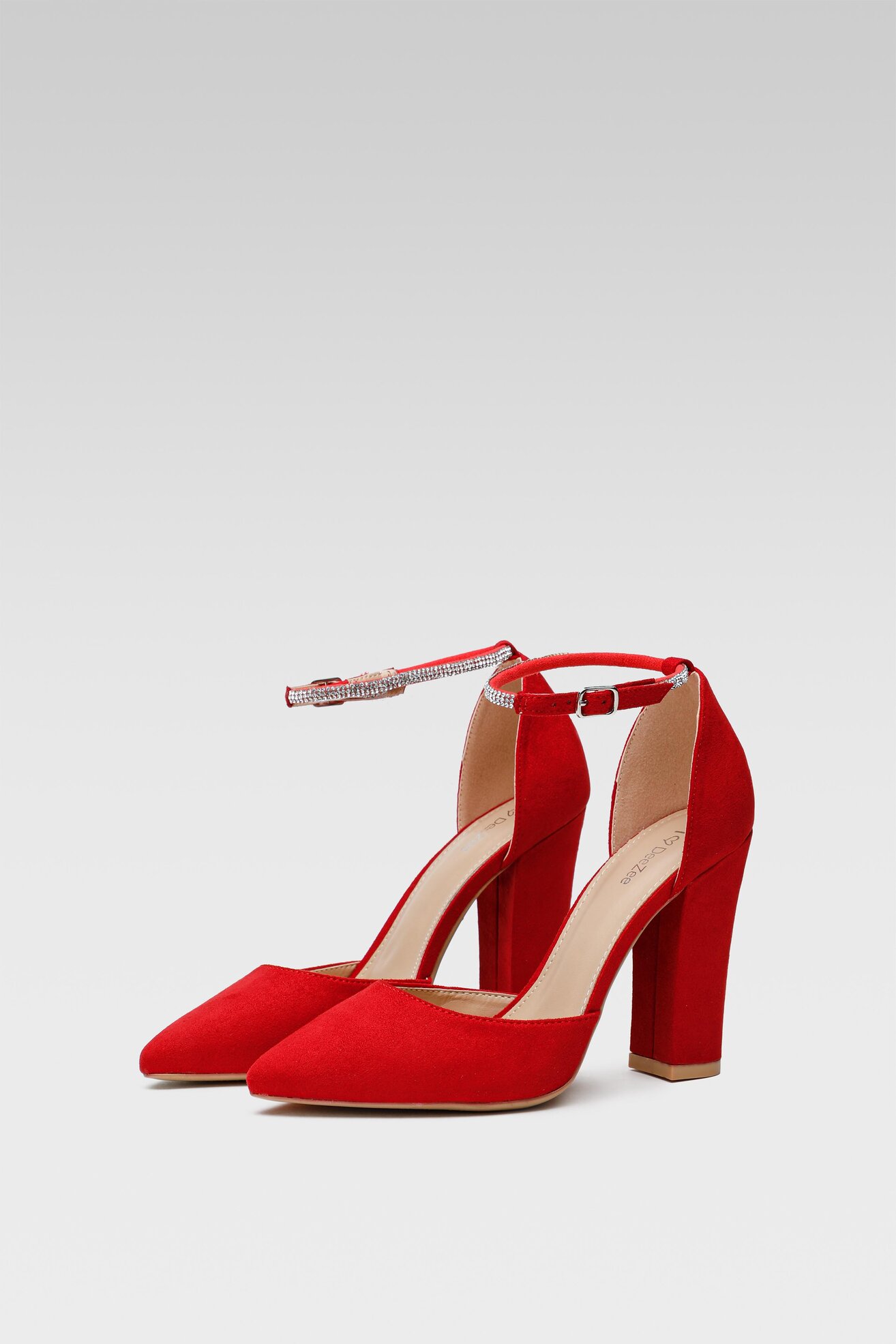 Czółenka DeeZee KL-091201-01 Czerwony