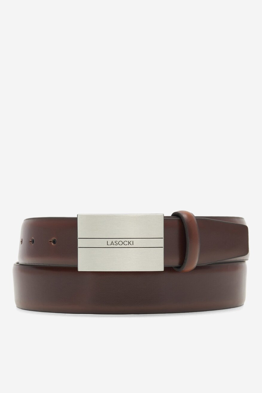 
                Lasocki - Pasek męski skórzany - 5905588406457