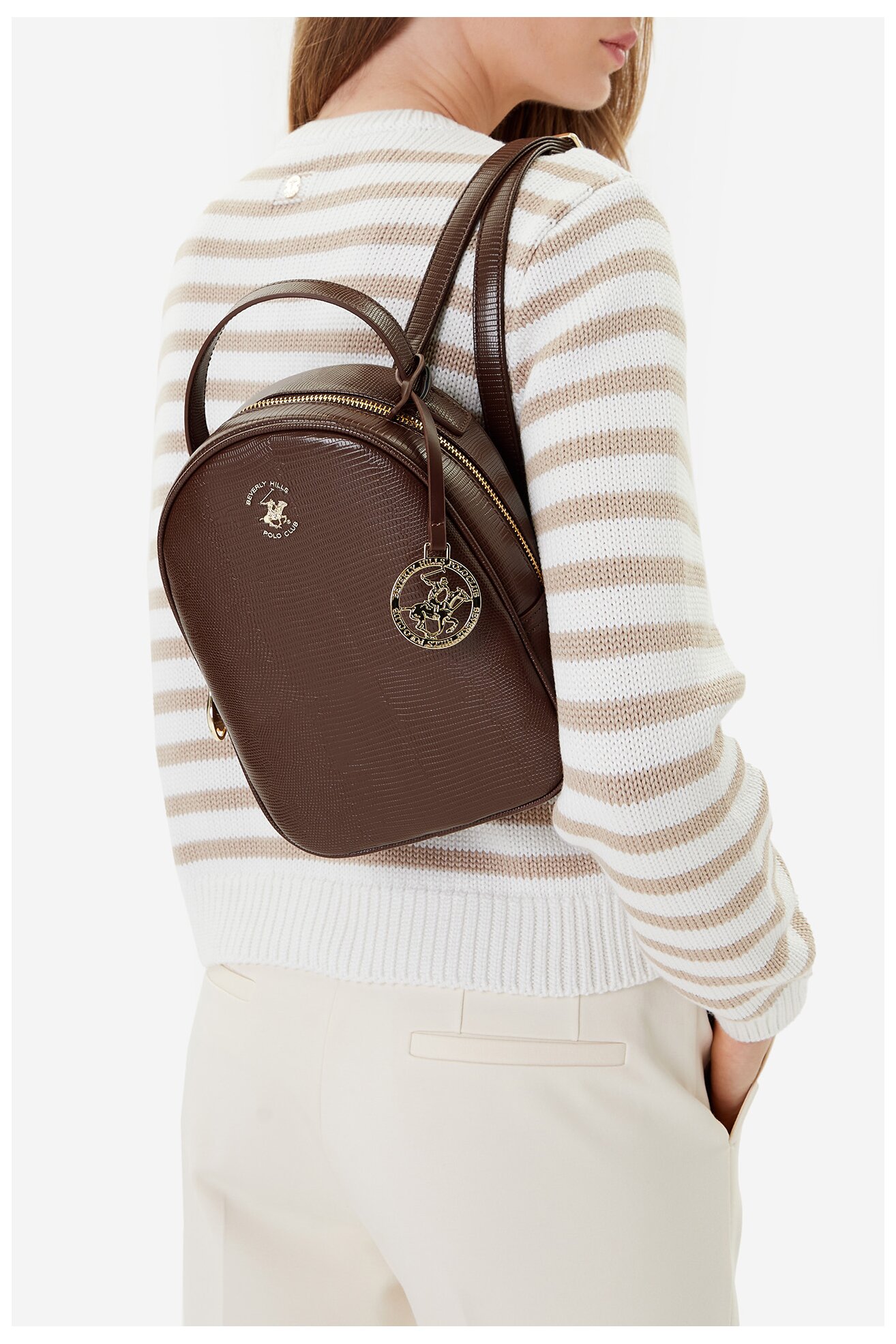 Plecak Beverly Hills Polo Club BHPC-W-06-A23 Brązowy