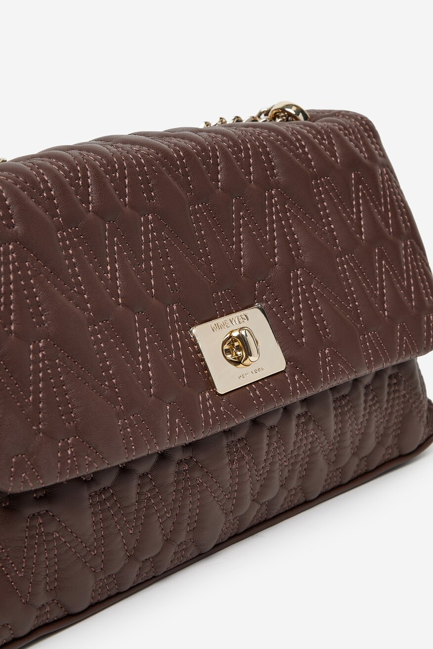 Kézitáska NINE WEST SÖTÉTBARNA - 5906751317280