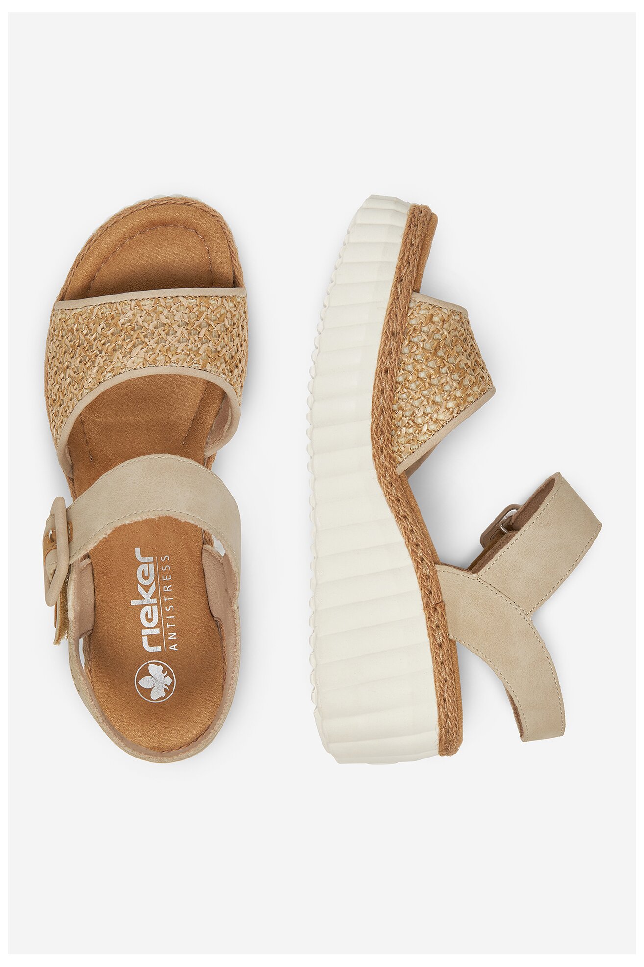 Sandały Rieker 69176-62 Beżowy